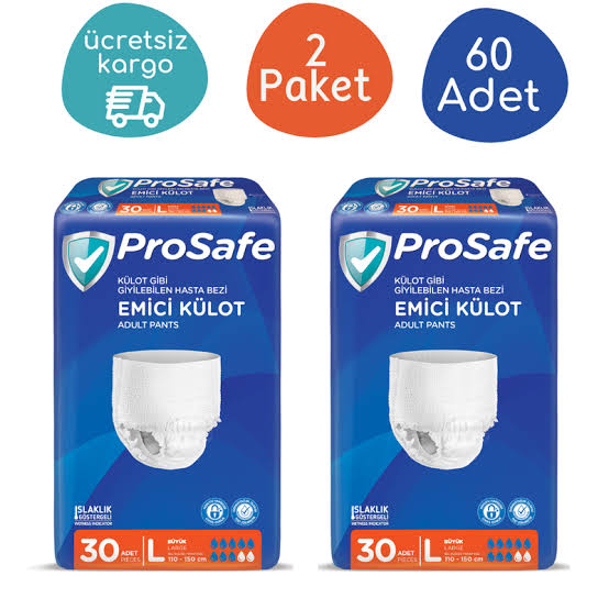 Prosafe Emici Külot Büyük Boy L 30'lu 2 Adet Hasta Bezi