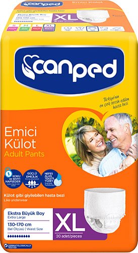 Canped Emici Külot Ekstra Büyük Boy XL 30'lu Hasta Bezi