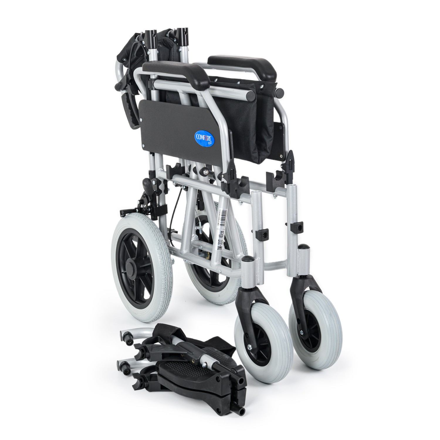 Comfort Plus DM-337 40cm Silver Alüminyum Özellikli Transfer Tekerlekli Sandalye küçük resim