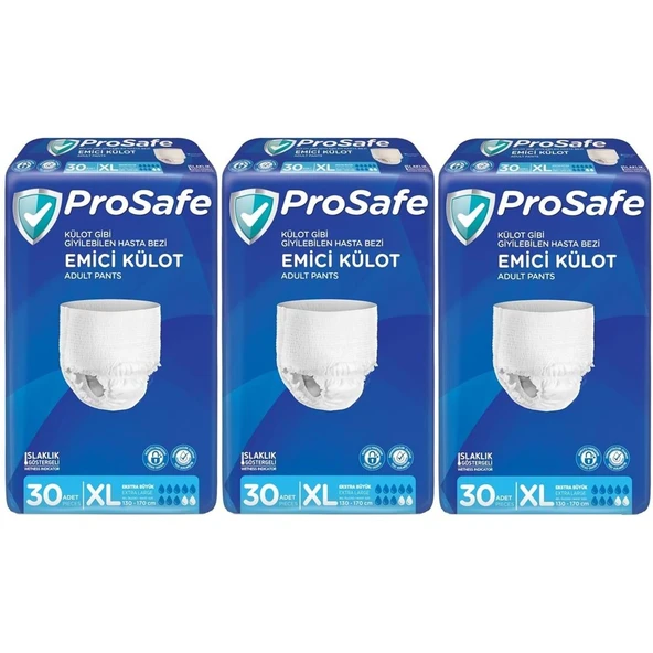 Prosafe Emici Külot Ekstra Büyük Boy XL 30'lu 3 Adet Hasta Bezi